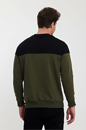 Twobull HELSİNKİ Erkek  Siyah / Haki Sweatshirt