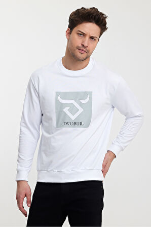 Twobull OSLO Erkek  Beyaz Sweatshirt
