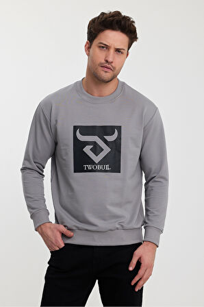 Twobull OSLO Erkek  Gri Sweatshirt
