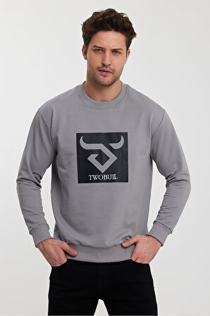 Twobull OSLO Erkek  Gri Sweatshirt
