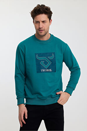 Twobull OSLO Erkek  Petrol Sweatshirt