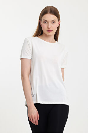 Twobull TOKYO Kadın  Ekru Tişört