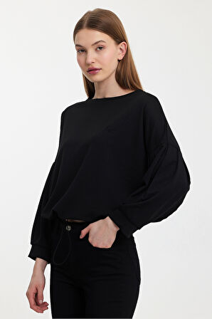 Twobull NAIROBI Kadın  Siyah Sweatshirt