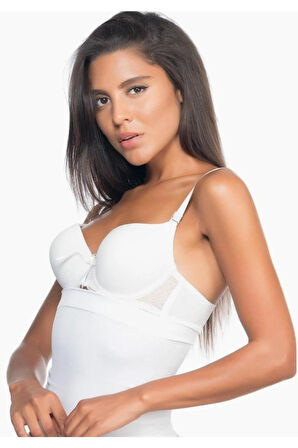 Kadın Beyaz Dikişsiz Bel Korse Yeni Sezon (1 Adet Ekonomik)