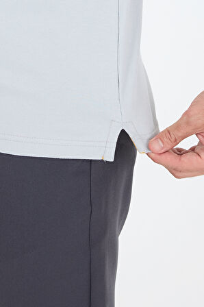 %95 Pamuk %5 Elastan Slim Fit Kısa Kollu Rahat Kumaş Nefes Alabilir Erkek Polo Yaka T-shirt 0002