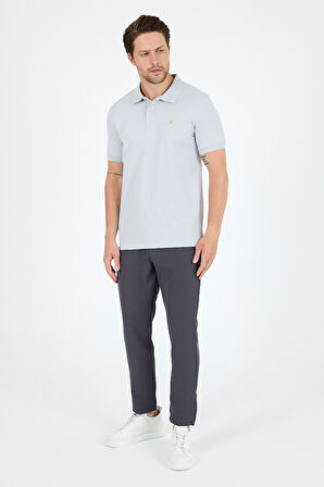 %95 Pamuk %5 Elastan Slim Fit Kısa Kollu Rahat Kumaş Nefes Alabilir Erkek Polo Yaka T-shirt 0002