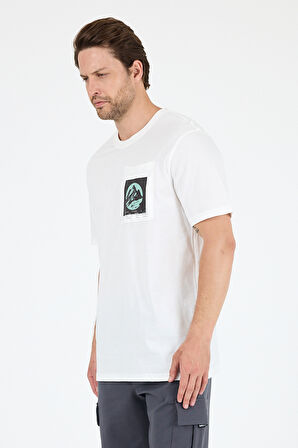 Erkek %100 Pamuk Cep Detaylı Baskılı Tişört – Bisiklet Yaka, Yazlık Model Erkek T-Shirt 0105