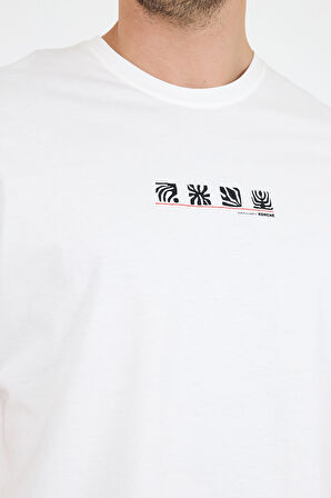 Erkek %100 Pamuk Bisiklet Yaka Kısa Kollu Baskılı T-Shirt  Rahat ve Şık Günlük Tişört 0106