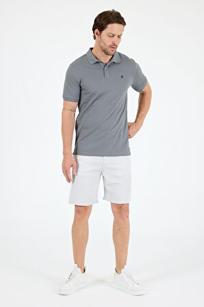 %95 Pamuk %5 Elastan Slim Fit Kısa Kollu Rahat Kumaş Nefes Alabilir Erkek Polo Yaka T-shirt 0002