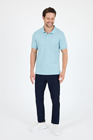 %95 Pamuk %5 Elastan Slim Fit Kısa Kollu Rahat Kumaş Nefes Alabilir Erkek Polo Yaka T-shirt 0002