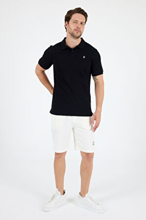%95 Pamuk %5 Elastan Slim Fit Kısa Kollu Rahat Kumaş Nefes Alabilir Erkek Polo Yaka T-shirt 0002
