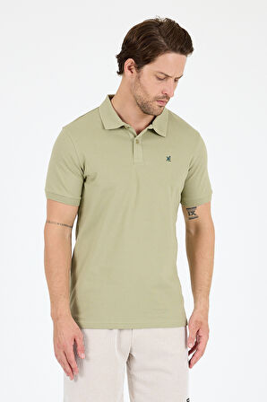 Regular Fit Pamuk Polo Yaka Kısa Kollu Pike Erkek Tişört 0002