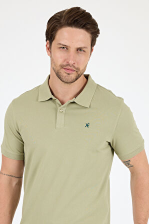Regular Fit Pamuk Polo Yaka Kısa Kollu Pike Erkek Tişört 0002