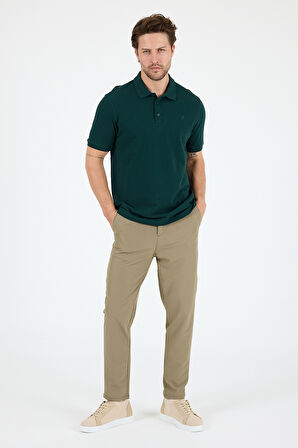 Regular Fit Pamuk Polo Yaka Kısa Kollu Pike Erkek Tişört 0001