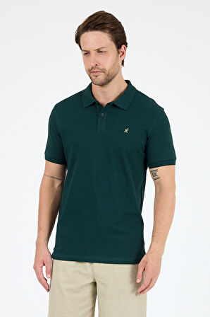 Regular Fit Pamuk Polo Yaka Kısa Kollu Pike Erkek Tişört 0002