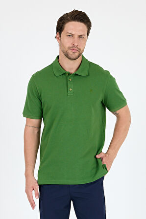 Regular Fit Pamuk Polo Yaka Kısa Kollu Pike Erkek Tişört 0001