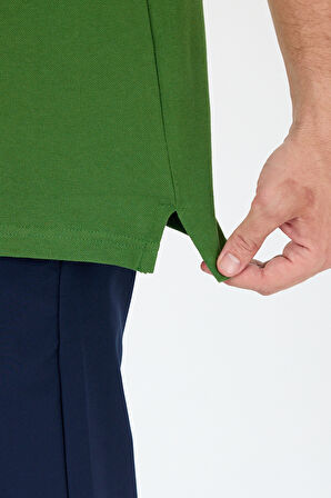 Regular Fit Pamuk Polo Yaka Kısa Kollu Pike Erkek Tişört 0001