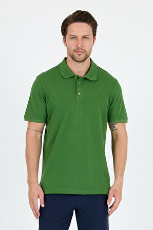 Regular Fit Pamuk Polo Yaka Kısa Kollu Pike Erkek Tişört 0001