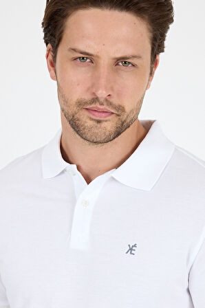 %95 Pamuk %5 Elastan Slim Fit Kısa Kollu Rahat Kumaş Nefes Alabilir Erkek Polo Yaka T-shirt 0002