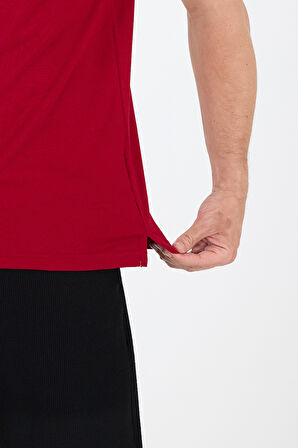 %95 Pamuk %5 Elastan Slim Fit Kısa Kollu Rahat Kumaş Nefes Alabilir Erkek Polo Yaka T-shirt 0002