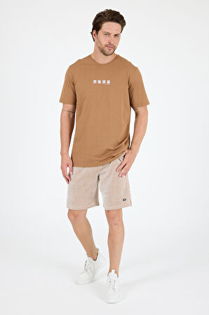 Erkek %100 Pamuk Bisiklet Yaka Kısa Kollu Baskılı T-Shirt  Rahat ve Şık Günlük Tişört 0106