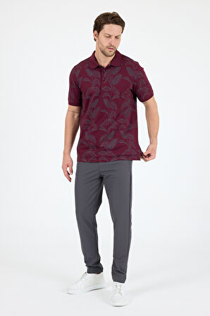 Erkek Polo Yaka Desenli T-Shirt – %95 Pamuk %5 Elastan – Şık, Esnek ve Rahat Kısa Kollu Tişört 0033