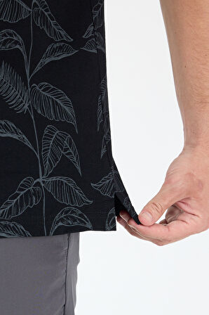 Erkek Polo Yaka Desenli T-Shirt – %95 Pamuk %5 Elastan – Şık, Esnek ve Rahat Kısa Kollu Tişört 0033