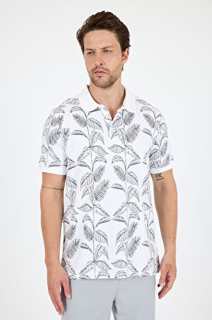 Erkek Polo Yaka Desenli T-Shirt – %95 Pamuk %5 Elastan – Şık, Esnek ve Rahat Kısa Kollu Tişört 0033