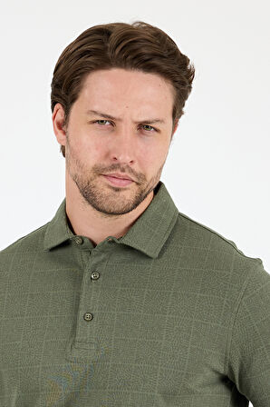Erkek Polo Yaka Desenli T-Shirt – %95 Pamuk %5 Elastan – Şık, Esnek ve Rahat Kısa Kollu Tişört 0034