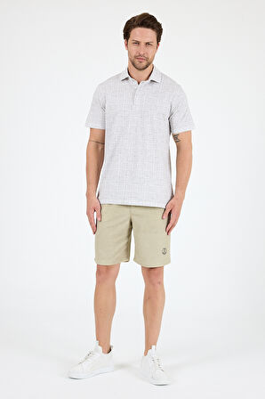 Erkek Polo Yaka Desenli T-Shirt – %95 Pamuk %5 Elastan – Şık, Esnek ve Rahat Kısa Kollu Tişört 0034
