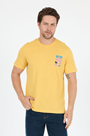 Erkek %100 Pamuk Bisiklet Yaka Kısa Kollu Baskılı T-Shirt  Rahat ve Şık Günlük Tişört 0005