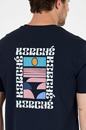 Erkek %100 Pamuk Bisiklet Yaka Kısa Kollu Baskılı T-Shirt  Rahat ve Şık Günlük Tişört 0005