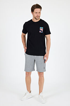 Erkek %100 Pamuk Bisiklet Yaka Kısa Kollu Baskılı T-Shirt  Rahat ve Şık Günlük Tişört 0005