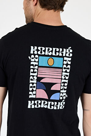 Erkek %100 Pamuk Bisiklet Yaka Kısa Kollu Baskılı T-Shirt  Rahat ve Şık Günlük Tişört 0005