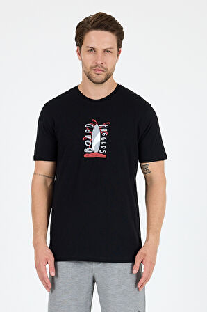 Erkek %100 Pamuk Bisiklet Yaka Kısa Kollu Baskılı T-Shirt  Rahat ve Şık Günlük Erkek Tişört 0007
