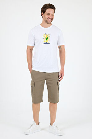 Erkek %100 Pamuk Bisiklet Yaka Kısa Kollu Baskılı T-Shirt  Rahat ve Şık Günlük Erkek Tişört 0007