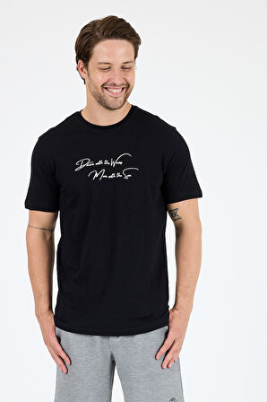 Erkek %100 Pamuk Bisiklet Yaka Kısa Kollu Baskılı T-Shirt  Rahat ve Şık Günlük Erkek Tişört 0011