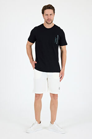 Regular Fit Pamuk Bisiklet Yaka Baskılı Penye Erkek Tişört 0025