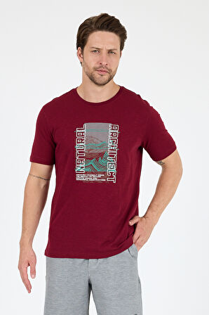 Regular Fit Pamuk Bisiklet Yaka Baskılı Penye Erkek Tişört 0026