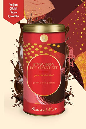 Çilekli Sıcak Çikolata Strawberry Hot Chocolate Tin 200 gr