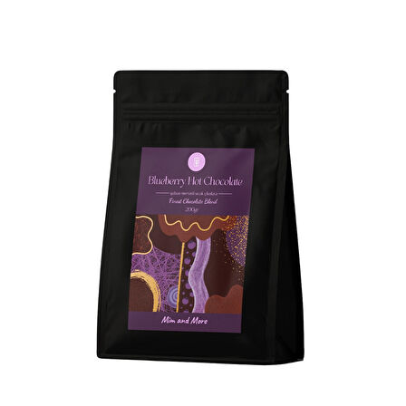 Mim and More Yaban Mersinli Sıcak Çikolata Blueberry Hot Chocolate 200 Gr