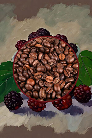 Black Mulberry Coffee Karadut Aromalı Kahve Çekirdek Kahve 200 Gr