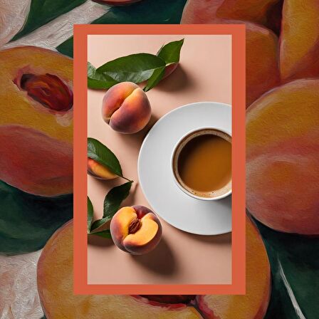 Mim and More Peach Coffee Şeftali Aromalı Kahve Çekirdek Kahve 200 Gr
