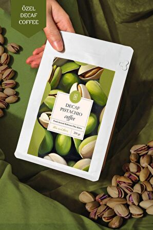 Decaf Pistachio Coffee Kafeinsiz Antep Fıstığı Aromalı Çekirdek Kahve 200 Gr