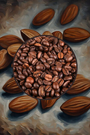 Almond Coffee Badem Aromalı Kahve Çekirdek Kahve 200 Gr