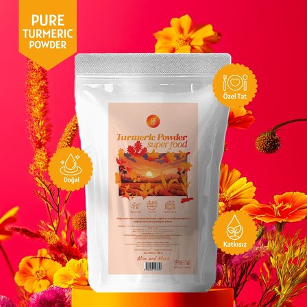 Doğal Zerdeçal Tozu - Superfood Turmeric Powder, 100 G