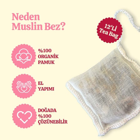 Bestseller Müslin Bez 10'lu Poşet Çay Paketi