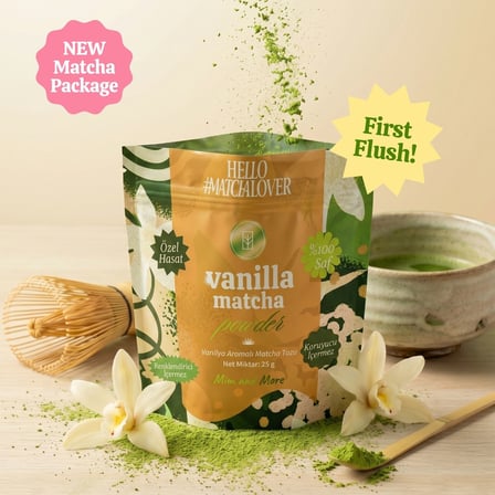 Vanilla Matcha Powder - Vanilya Aromalı Matcha Tozu Doypack, 25 gr