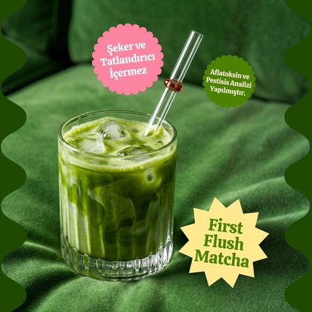 Strawberry Matcha Powder - Çilek Aromalı Matcha Tozu Doypack, 25 gr