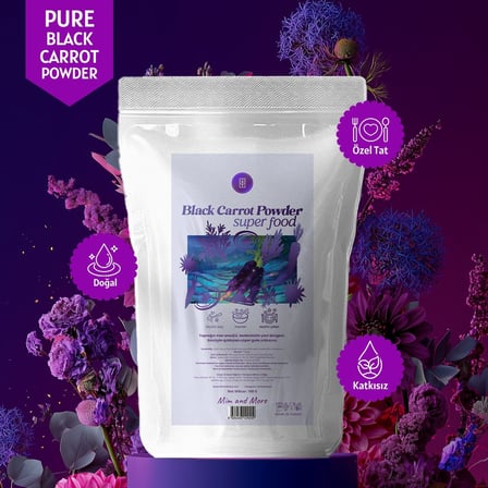 Doğal Mor Havuç Tozu –  Black Carrot Powder 100 Gr